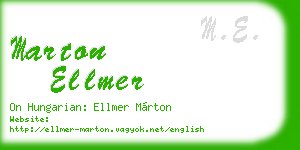 marton ellmer business card