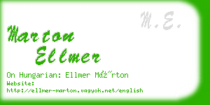 marton ellmer business card
